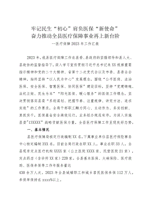 医疗保障局工作总结.docx
