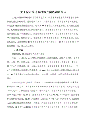 关于全市推进乡村振兴实践调研报告.docx