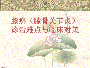 膝痹的诊治难点与临床对策.ppt