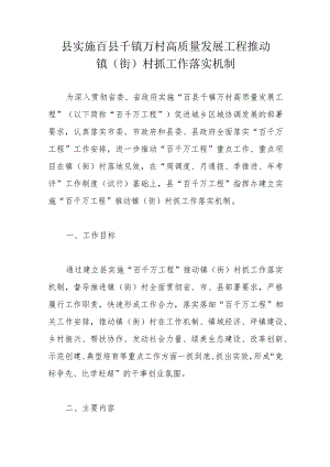 县实施百县千镇万村高质量发展工程推动镇.docx