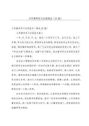小学教师实习自我鉴定（23篇）.docx