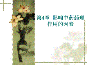 第4章影响中药药理作用的因素.ppt
