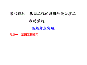第42课时基因工程的应用和蛋白质工程的崛起.ppt