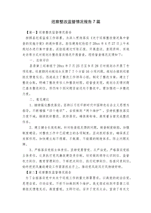 巡察整改监督情况报告7篇.docx