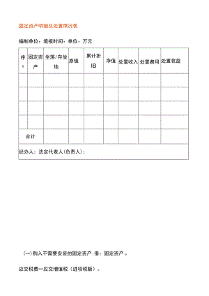 固定资产明细及处置情况表.docx