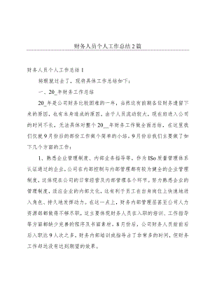 财务人员个人工作总结2篇.docx