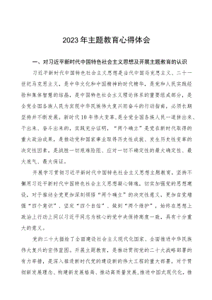 2023年供电公司关于主题教育读书班研讨发言材料(九篇).docx