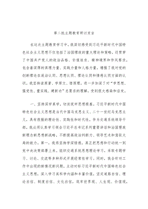 第二批主题教育研讨发言 参考资料.docx