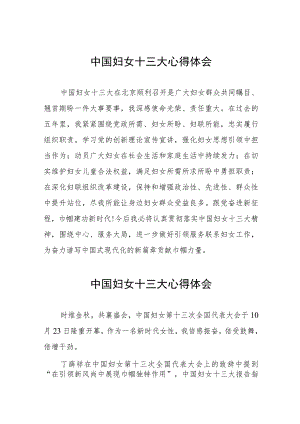 十四篇中国妇女十三大心得感悟.docx