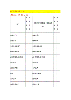 资产负债表模板.docx