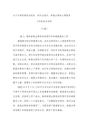 (3篇)关于开展好新经济组织、新社会组织、新就业群体主题教育工作的发言材料.docx
