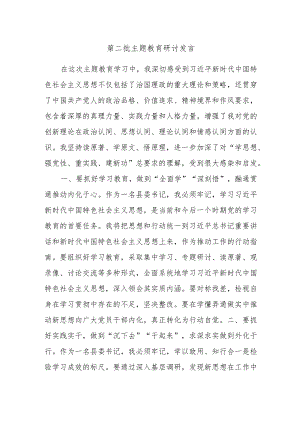 第二批主题教育研讨发言资料参考.docx