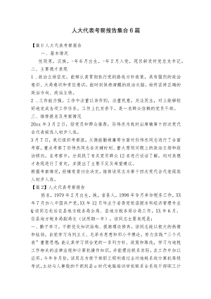 人大代表考察报告集合6篇.docx