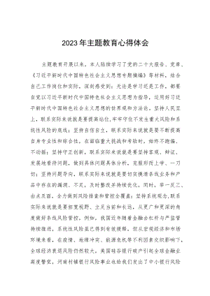 2023年农村商业银行开展主题教育心得体会(九篇).docx