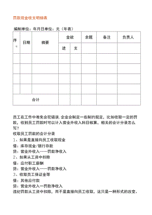 罚款现金收支明细表.docx