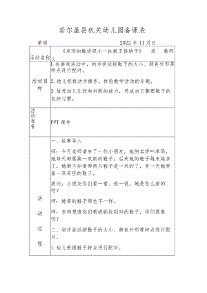 若尔盖县机关幼儿园备课表.docx