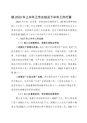 镇2023年上半年工作总结及下半年工作打算.docx