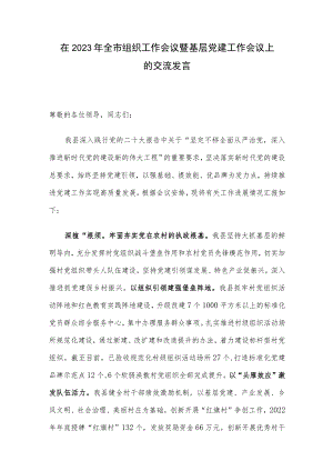 在2023年全市组织工作会议暨基层党建工作会议上的交流发言.docx