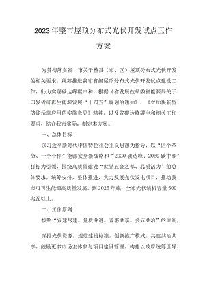 2023年整市屋顶分布式光伏开发试点工作方案.docx