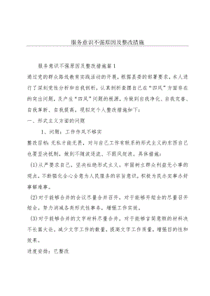 服务意识不强原因及整改措施.docx