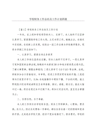 学校财务工作总结及工作计划四篇.docx