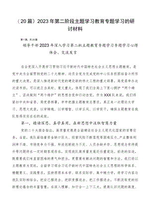 （20篇）2023年第二阶段主题学习教育专题学习的研讨材料.docx