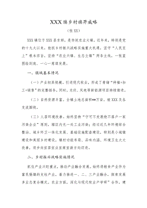 XX镇乡村振兴战略总结.docx
