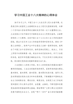 (十六篇)街道总工会开展学习中国工会十八大精神的心得体会.docx