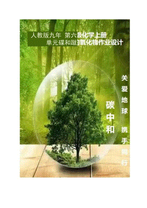 碳和碳的氧化物 单元作业设计.docx