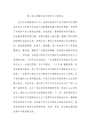 第二批主题教育读书班学习心得体会.docx