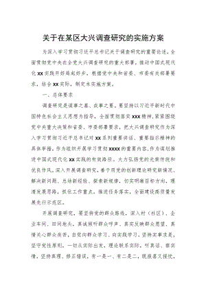 关于在某区大兴调查研究的实施方案.docx