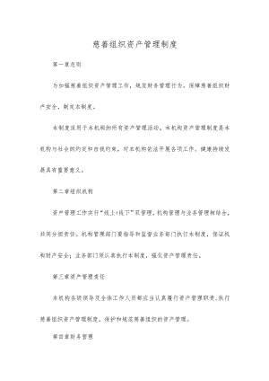 慈善组织资产管理制度.docx