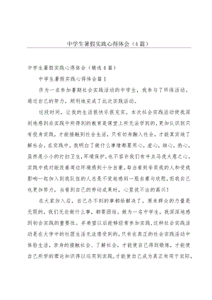 中学生暑假实践心得体会（4篇）.docx
