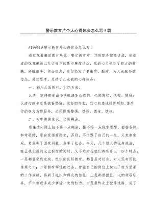 警示教育片个人心得体会怎么写5篇.docx