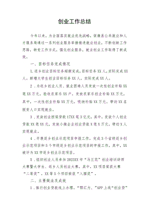 创业工作总结.docx