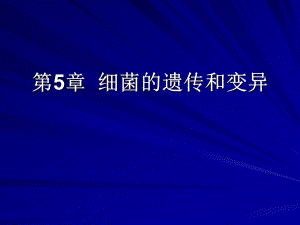 第5章细菌的遗传和变异名师编辑PPT课件.ppt