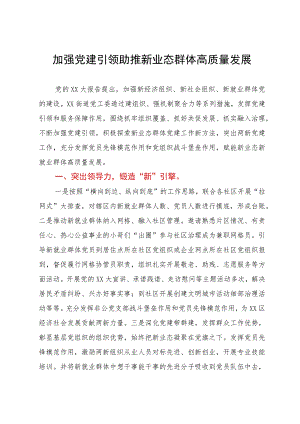经验做法：加强党建引领助推新业态群体高质量发展.docx