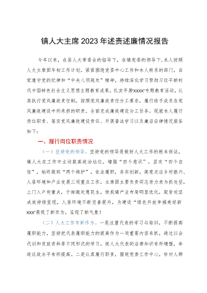 镇人大主席2023年述责述廉情况报告.docx