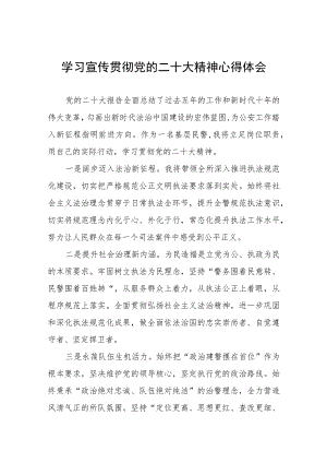 派出所所长学习党的二十大精神心得体会五篇.docx