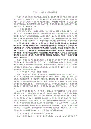 自然资源机关个人学习二十大报告心得体会.docx