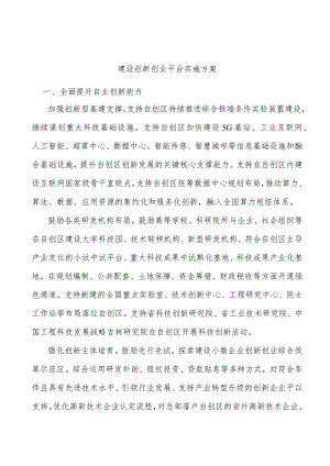 建设创新创业平台实施方案.docx