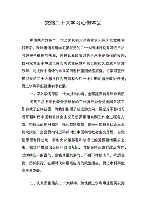 党的二十大学习心得体会.docx