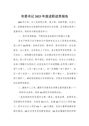 市委书记2023年度述职述责报告.docx