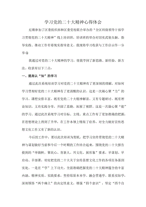 国企建筑公司党委书记深入组织学习党的二十大精神个人心得体会.docx