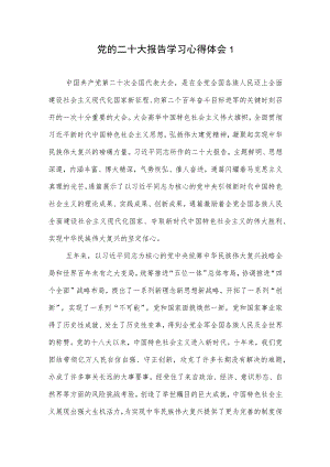 国企青年纪检监察基层党员干部学习党的二十大精神感想心得体会6篇.docx