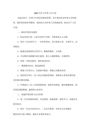 2023年卫生院护士个人工作计划.docx
