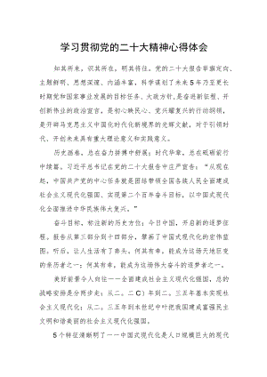 学习贯彻党的二十大精神心得体会.docx