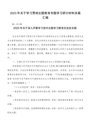 2023年关于学习贯彻主题教育专题学习研讨材料多篇汇编.docx