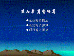 第7章筹资预算.ppt