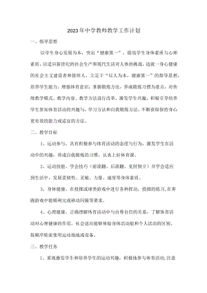 乡镇中学2023年教师教学工作计划.docx